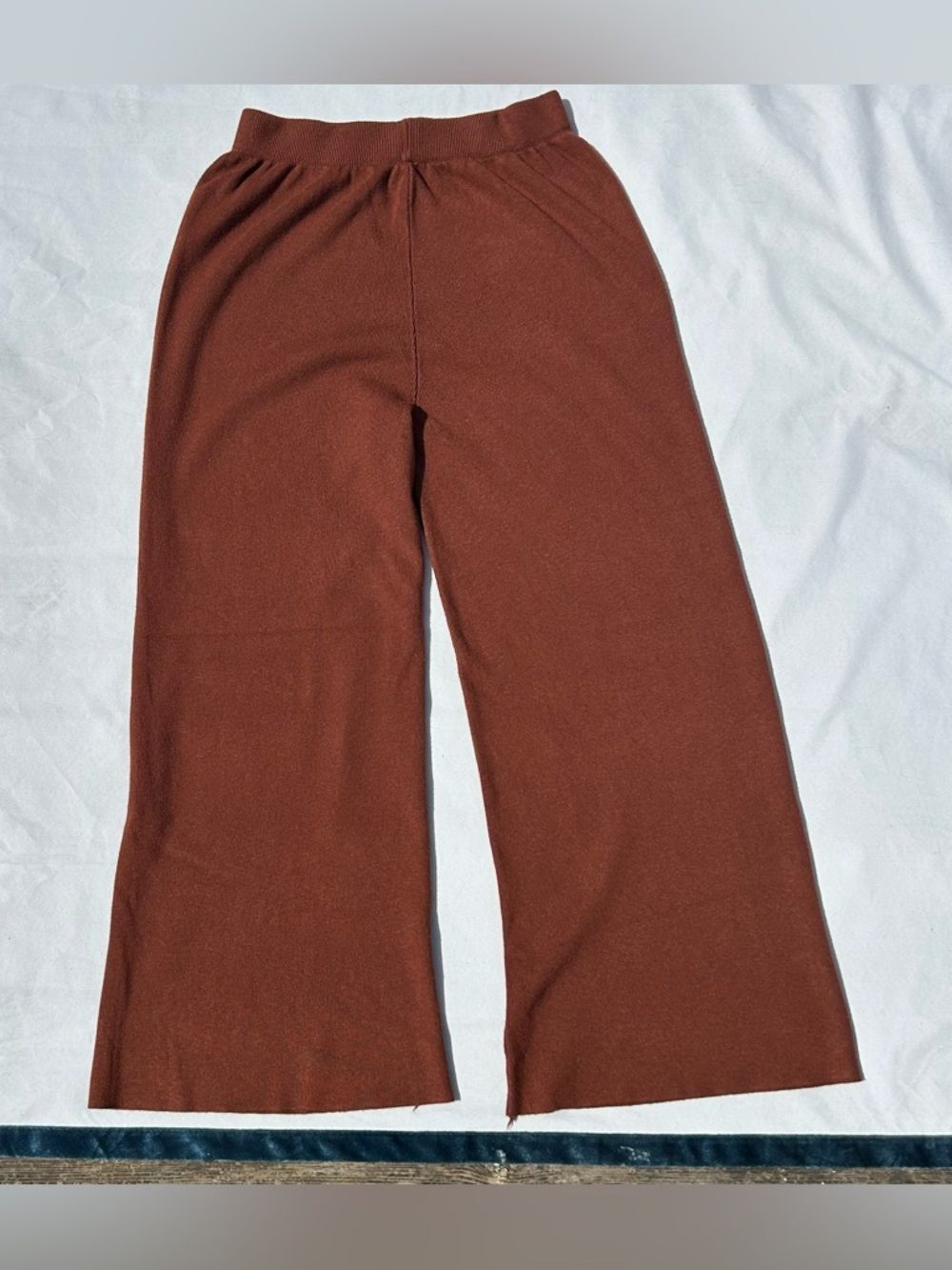 Wide-Leg Knit Pants - Brown flowy size small women’s trousers